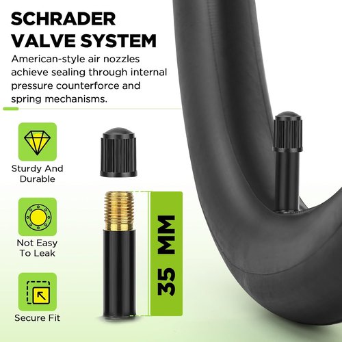 Bike Tube 2 Pack by [Brand Name] - 20/26x1.75/2.125 Butyl Inner Tubes with 35mm Schrader Valve | Includes 2 Levers
