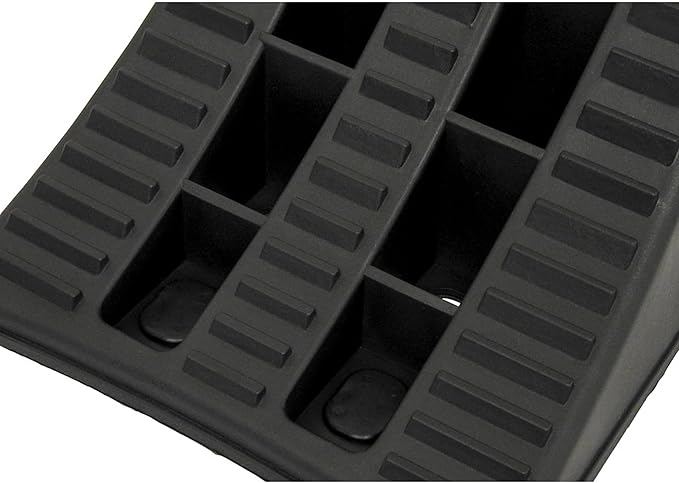 Extreme Max 5800.5852 Heavy-Duty Interlocking Wheel Chock for Tandem Axle Trailers and RVs - 9.2" x 8.2" x 4.7", Pair