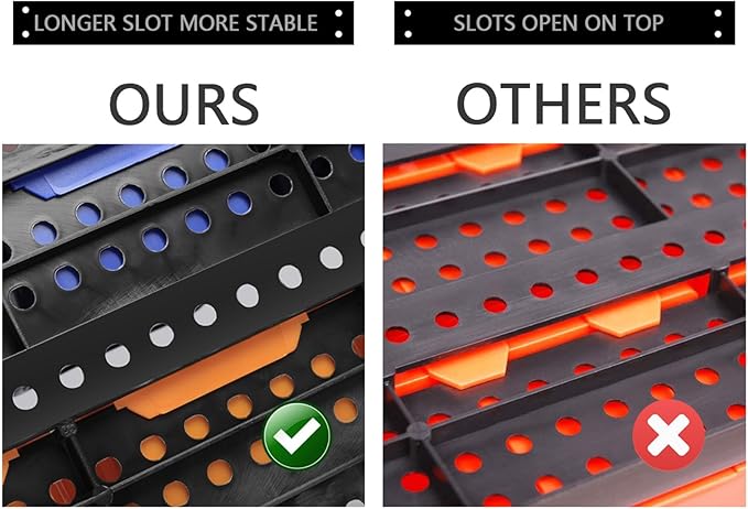 MULSAME Wall Mounted Storage Bins Parts Rack 4 Colors Bin Organizer Garage Plastic Shop Tool, Garage Organizers and Storage (Style-Serene) 25.2"*16.2"