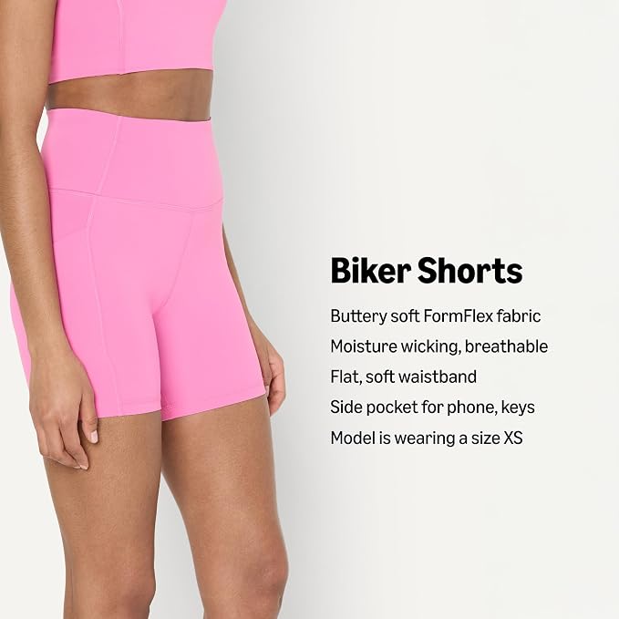 Amazon Essentials Women's Active FormFlex Buttery Soft High Waist Biker Shorts