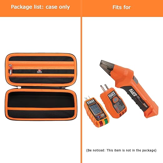 FBLFOBELI Hard Carrying Case for Klein Tools ET310 AC Circuit Breaker Finder & 80016 Circuit Breaker Finder Tool Kit & 80041 Outlet Repair Tool Kit & RT250 GFCI Outlet Tester Organizer