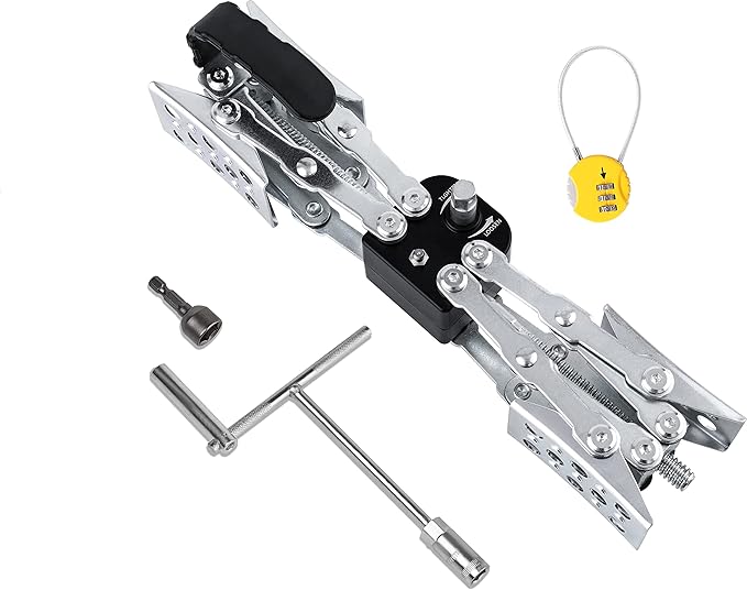 X-Shaped RV Stabilizer Wheel Chock (Allow Drill Adjust) Dual Axel RV Travel Trailer Camper Tire While Camping -1 Pack