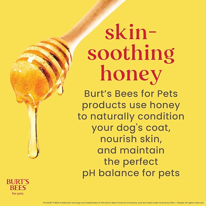 Burt’s Bees for Pets Oatmeal Dog Shampoo with Honey, Soothing Dog Shampoo for Itchy and Sensitive Skin, pH Balanced Formula That Gently Cleans and Moisturizes Dog Coats, 32 Fl Oz