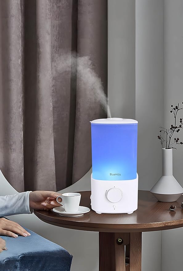 BlueHills Premium Set of Two Large 2000 ML and 2300 ML XL Essential Oil Diffusers Humidifiers Combo for Large Room Home with Décor LED Lights Great Gift – Value Pack of White.