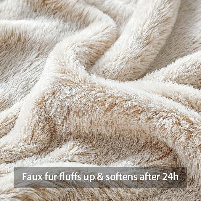 Fall Pumpkin Decorative Pillow Covers 18"x18" Set of 2, Beige Soft Plush Faux Fur Throw Cushion Cases for Autumn Thanksgiving Holiday Home Decorations