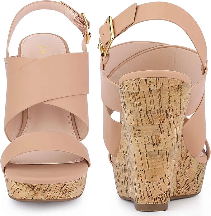 Perphy Open Toe Platform Wedge Sandals for Women