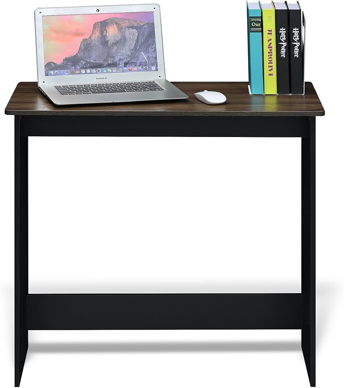 FURINNO Simplistic Study Table, Columbia Walnut