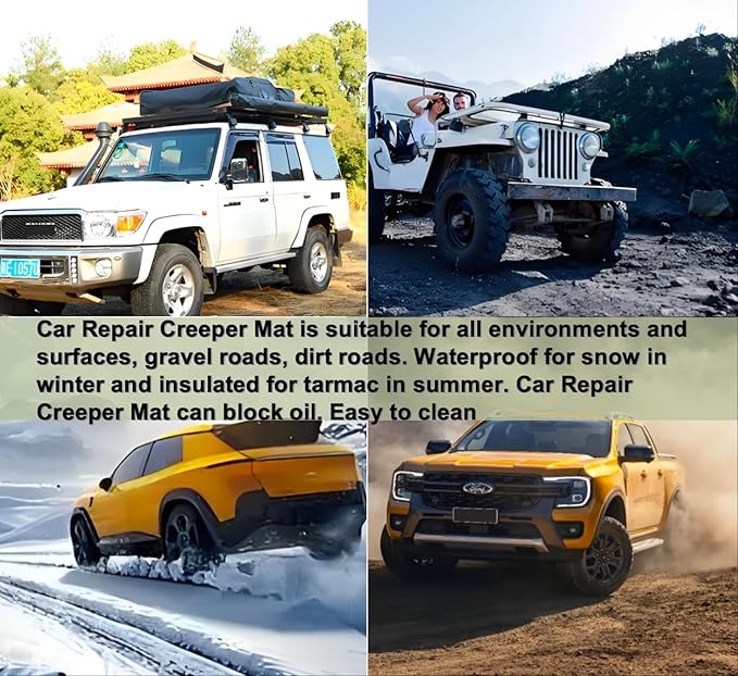 Creeper Pad Car Repair Creeper Mat Black Automotive Creeper Rolling Pad for Working On The Ground 70X150CM Working Excellent Car Repairing