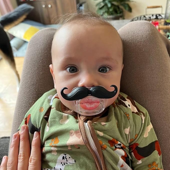 Mustache Newborn Pcifiers for 0-6 Months,Funny Pacifiers for Babies, Mustache Pacifier,Teeth Binky,Gift Pacifiers for Boys and Girls (Colors-05)
