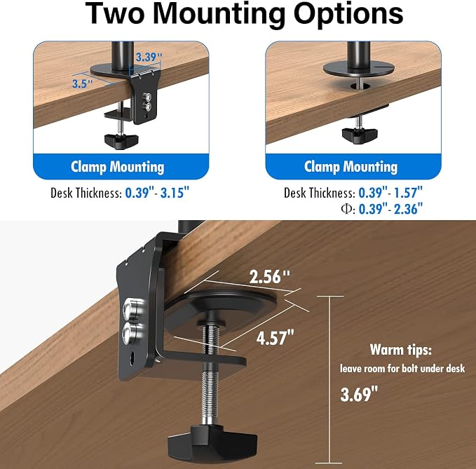 MOUNTUP Quad Monitor Stand, 4 Monitors Desk Mount for 17 to 32 inch Computer Screens, Fully Adjustable Stacked Mount with Tilt Swivel, 4 Heavy Duty Monitor Mount, Holds up to 17.6lbs per Arm