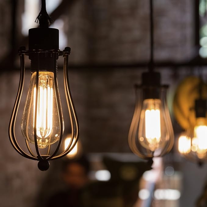Vintage Edison Bulb 4W,Equivalent 40W Incandescent,ST18 Antique LED Filament Bulbs,Non Dimmable 2700K Warm White,E26 Led Bulb,Pack of 12