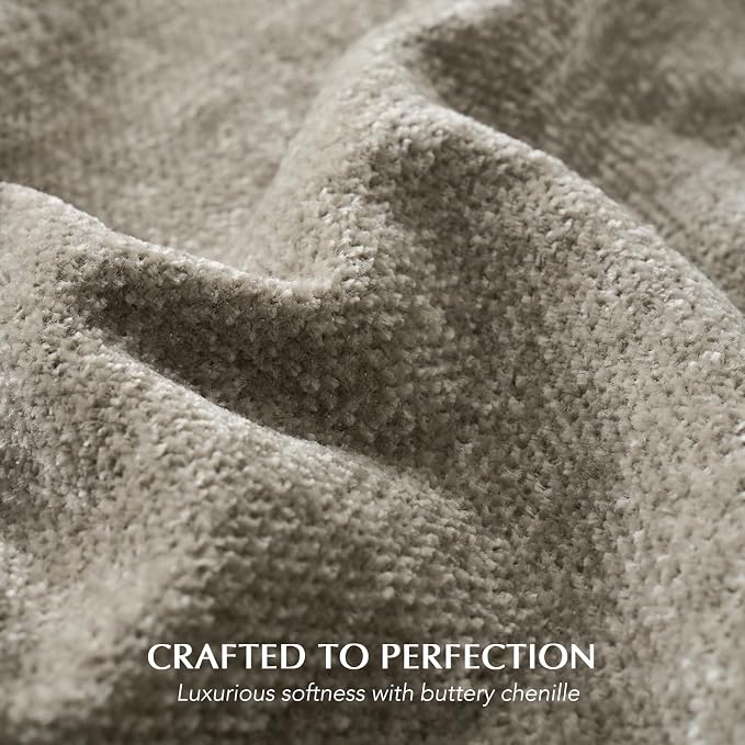 Chenille Knit Throw Blanket for Couch, 50"x60", Taupe | Cozy Plush Fuzzy Knittd Throw with Tassels, Lightweight, Decorative, Farmhouse Decor, Ideal for Bed Sofa Gift, All Seasons