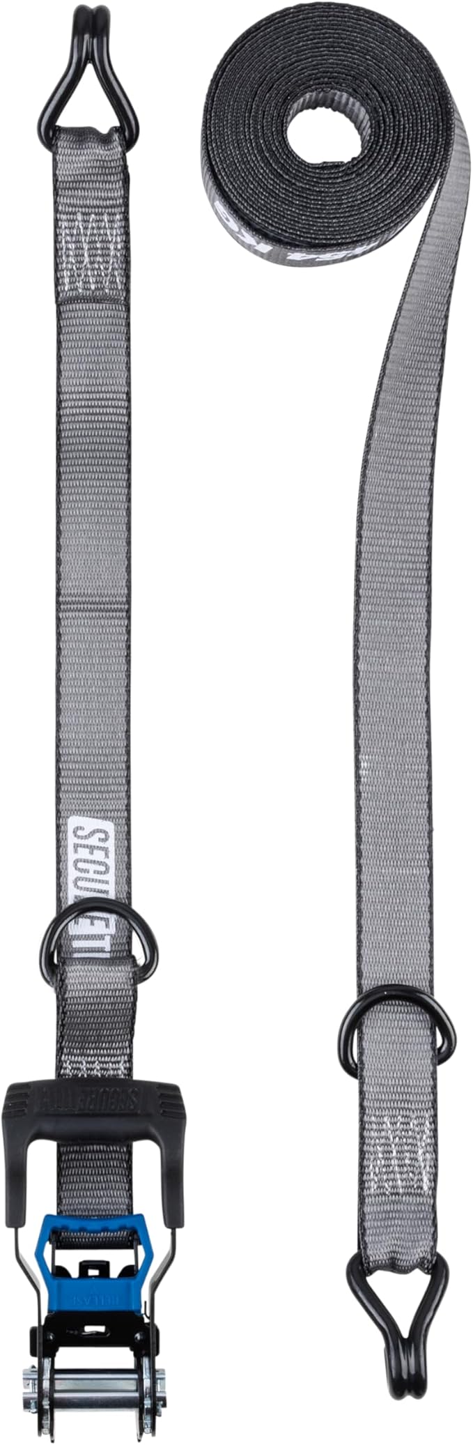 Secure Tite Ratchet Straps 4 Pack, Ratcheting Tie Down Straps with Hooks - 1-1/4” x 16’ Truck Tie Down Straps – Vinyl Double J-Hooks, 1000 lbs. Working Load Limit, 3000 lbs. Break Strength