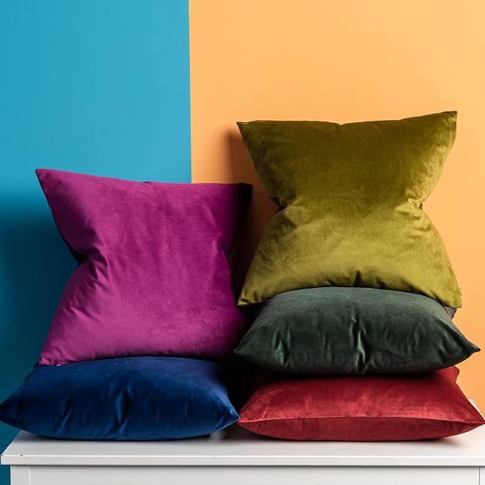 14x24 Velvet Throw Pillow Covers Set of 2 for Couch Bed Sofa,Navy Blue | Decorative Soft Pillow Covers with Invisible Zipper for Couch Sofa Bed Living Room Bedroom Home Decor