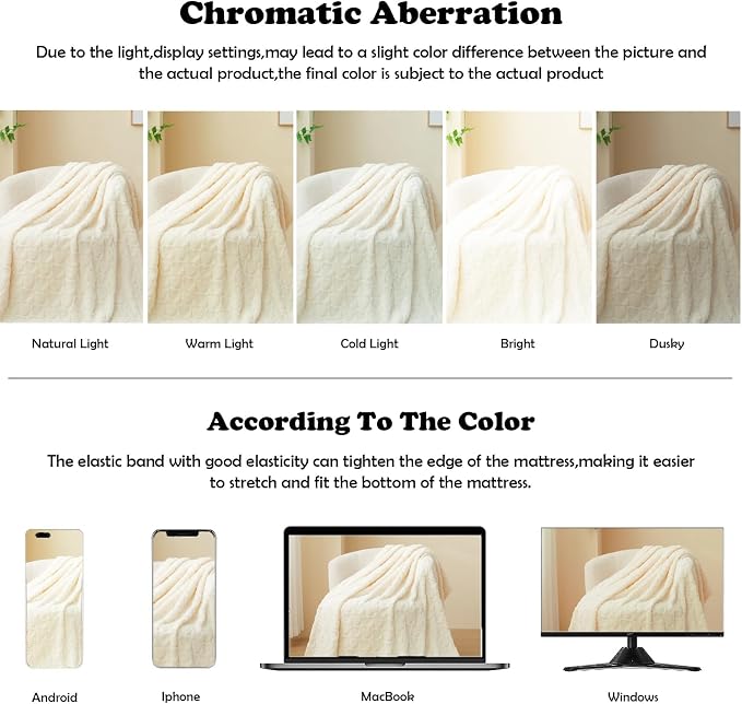 NEWCOSPLAY 3D Heart Checkered Flannel Queen Blanket, Off White, 90"x90" | Super Soft Cute Lightweight Decorative Premium Silky Fleece Blanket for Couch Sofa Bed, Gift for Women Men, All Season Use