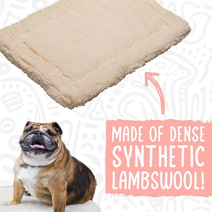 Hugglehounds Hugglefleece Dog Mat, Plush Soft And Durable Crate Mat, Machine Washable Bed (20"x24")