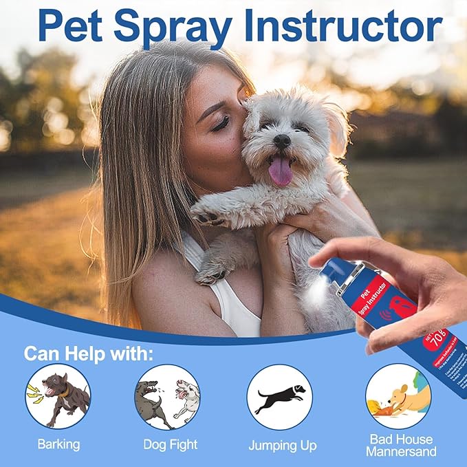 Dog Corrector Spray 70ml 4 Pack Pet Trainer Spray, Corrector Spray for Dog to Stops Barking, Jumping Up, Food Stealing, Dog Fights, Avoidance, Unwanted Dog Behaviour