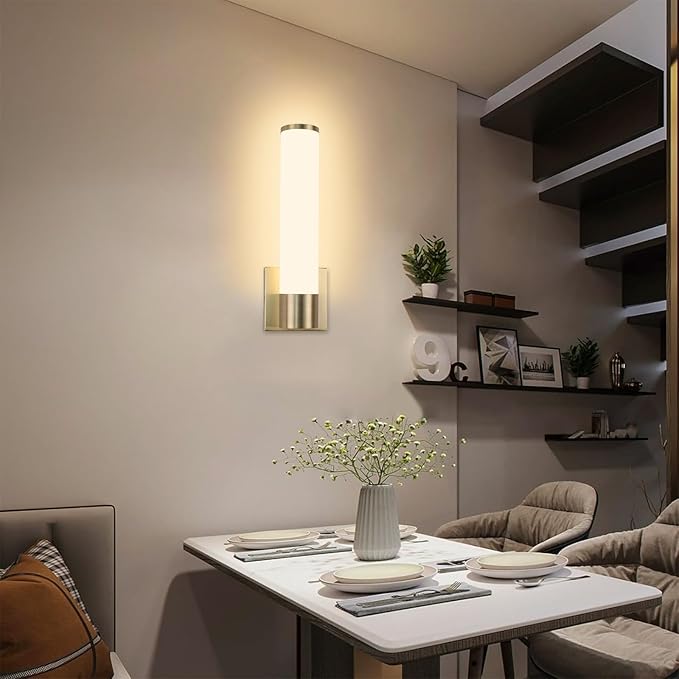 Kalium 14in Modern Wall Sconces, Dimmable Bathroom Vanity Lights,3000K Warm White LED Indoor Sconces Lighting for Bathroom, Stairs, Living Room, Bedroom. Hardwired.