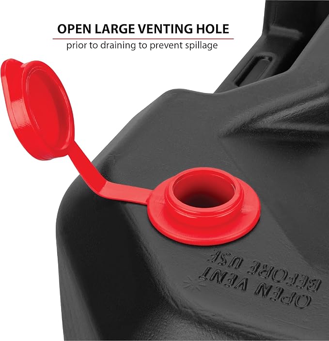 Performance Tool W4078 24-Quart Oil Drain Container, Deep Drain Well, Integrated Handle, Sealing Rubber Gaskets, Black