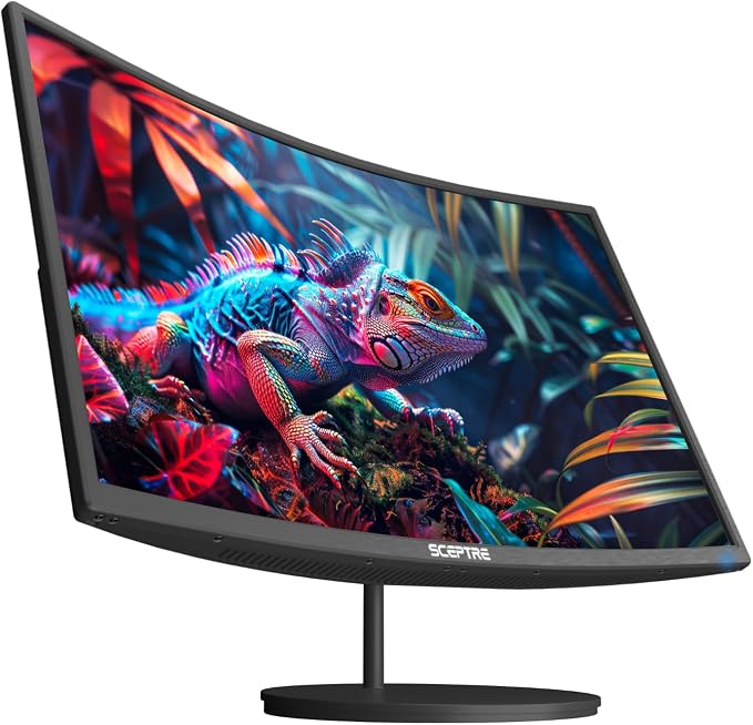New! Sceptre Curved 24-inch Gaming Monitor 100Hz 1080p R1500 98% sRGB HDMI x2 VGA Build-in Speakers, VESA Wall Mount Machine Black 2026 (C248W-1920RN Series)