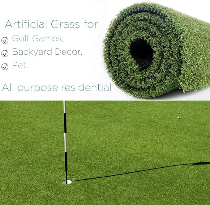 Pro Putting Green Golf Artificial Grass Turf 13FTX58FT， Indoor Outdoor Golf Training Mat, Synthetic Fake Grass for Baseball Football Gym Sports