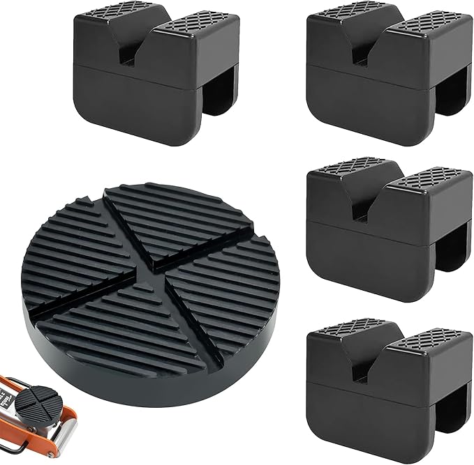 TONDA Jack Stand Pads 4 Pack and Floor Jack Rubber Pad 1 Pack