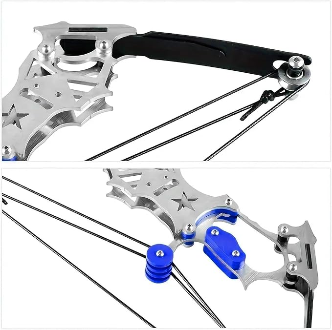 Archery Bow Set Left and Right Hand Compound Bow Hunting Bow Metal Material Catapult RH/LH for Practice Archery
