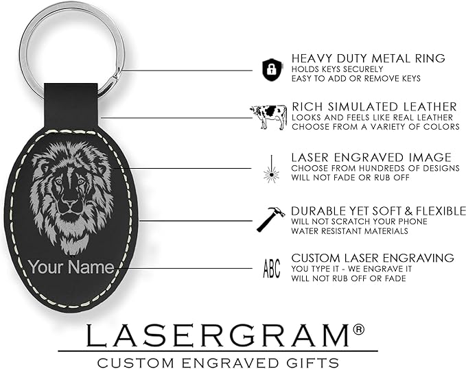 LaserGram Oval Keychain, Sunflowers, Personalized Engraving Included