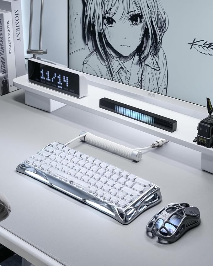GravaStar Mercury V60 Pro 60% HE Magnetic Gaming Keyboard, True 8kHz Polling Rate, 0.125ms Latency, Dynamic Rapid Trigger, 0.005mm Adjustable Actuation, Full Aluminum Frame