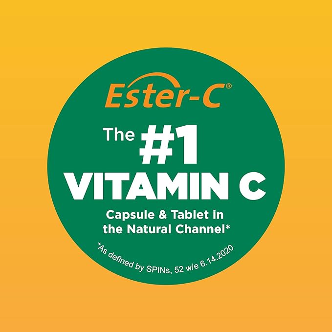 American Health Ester-C with Citrus Bioflavonoids Vegetarian Capsules- 24-Hour Immune Support, Gentle On Stomach, Non-Acidic Vitamin C - Non-GMO, Gluten-Free, Vegan - 500 mg, 240 Count, 120 Servings