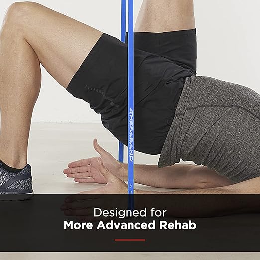 THERABAND High Resistance Bands, Set of 2 Elastic Super Bands for Improving Flexibility, Injury Rehab, & Full Body Workouts, Heavy Duty Stretch Bands for Lifting, 1 Medium & 1 Heavy Band, Multicolor