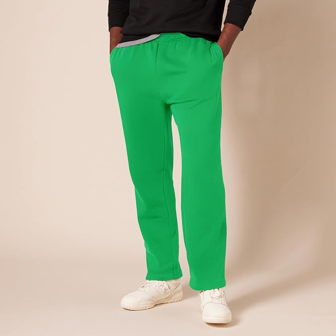 Amazon Essentials Men's Relaxed Straight Leg Fleece Open Bottom Sweatpant (Available in Big & Tall)