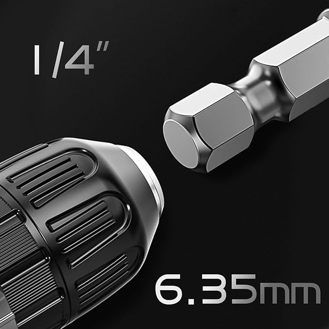 10-Piece Nut Driver Bit Set, 10mm 6-Point Socket 1/4" Hex Shank Nut Setter Drill Bits, Quick-Change Magnetic Extension Socket Drill Bit Holder, 1.89" Length, Metric