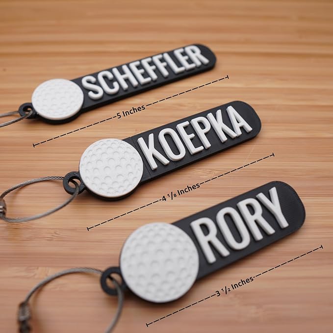Personalized Golf Keychain, Golf Bag tags, Custom golf water bottle tags, Sports bag keychain, Golf team gift, Keyring charm, Custom golf tag