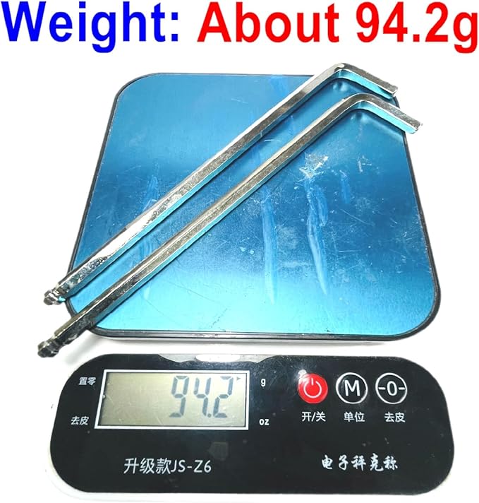 2pcs 6mm Ball End Allen Wrench sets,6mm Hex Key Wrench set,6mm ball end Hex Driver allen key Door Key L Shaped hex wrench set with Long Arm 173mm lengh.6mm ball end hex wrench