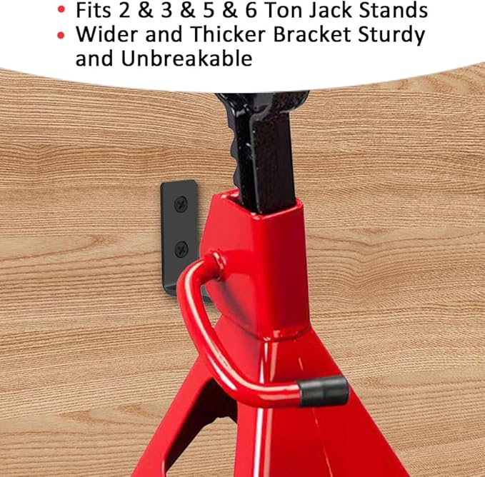 8 Packs Jack Stand Wall Mount Organizer, Car Jack Stands Wall Hooks for Hanging, Universal Upgrade Designed Garage Hooks, Heavy Duty Hooks Fits 2 & 3 & 4 & 5 & 6 Ton Heavy Duty Jack Stands