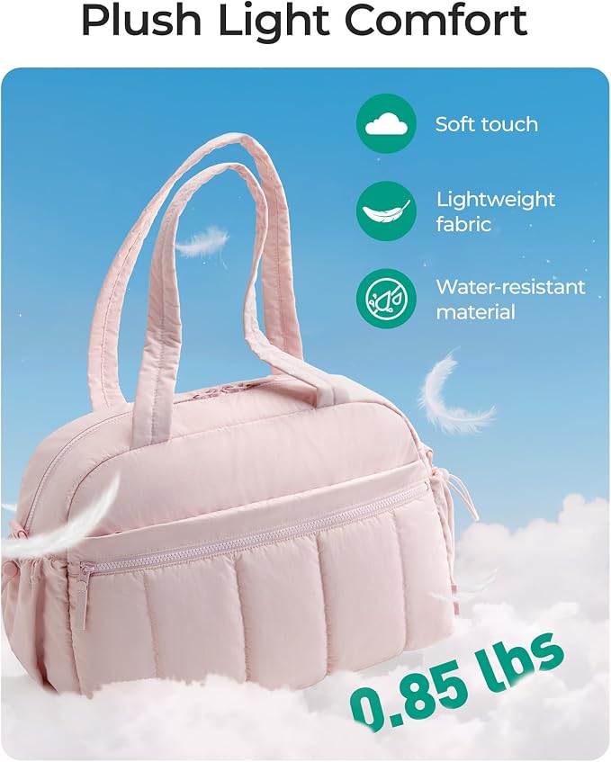 BAGSMART Duffle Bag for Travel, Gym Bag for Women, Weekender Carry on Bag | PVC Wet Pocket, Airline Approved Personal Carry-on Size, Fits Under-seat, One Bag for Gym, Travel, Hospital, Overnight