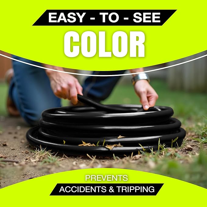 75ft Outdoor/Indoor Extension Cord 12/3 Gauge Extra Heavy Duty 3 Prong SJTW, Waterproof, Flexible Cold-Resistant Long Power Cord,15A 125V 1875W, Black by LifeSupplyUSA