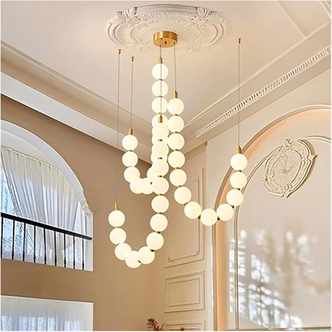 Modern Chandelier, Modern Home Decor led Lights Pendant Light Lamps for Living Room Chandeliers for Dining Hanging Indoor Lighting(C 36 Heads,RC Remote dimming)
