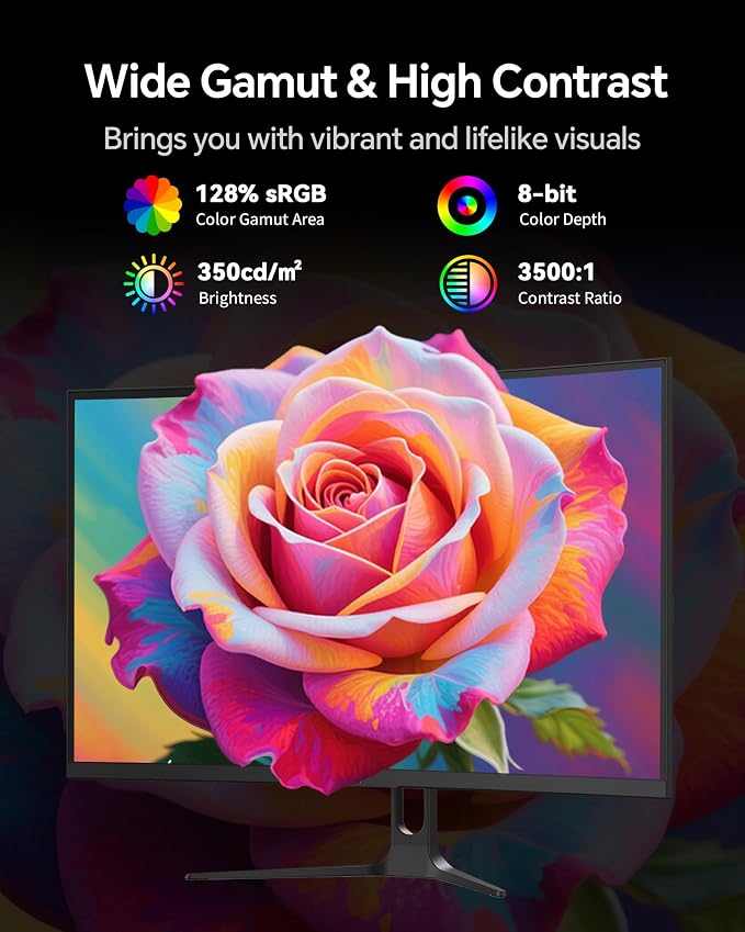 KTC 32 Inch Curved 240Hz Gaming Monitor, 280Hz PC Computer Monitors 1080P FHD, 1500R Curve, 1MS MPRT, Adaptive Sync, 128% sRGB, 3500:1, HDR Low Blue Light, Tiltable VESA Mount, H32C5