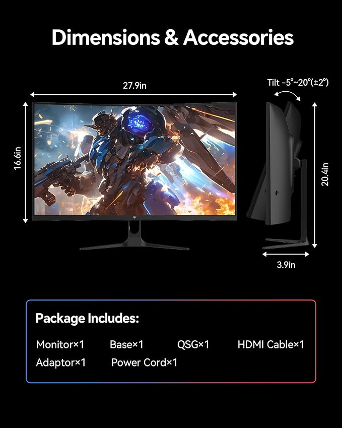 KTC 32 Inch Curved 240Hz Gaming Monitor, 280Hz PC Computer Monitors 1080P FHD, 1500R Curve, 1MS MPRT, Adaptive Sync, 128% sRGB, 3500:1, HDR Low Blue Light, Tiltable VESA Mount, H32C5