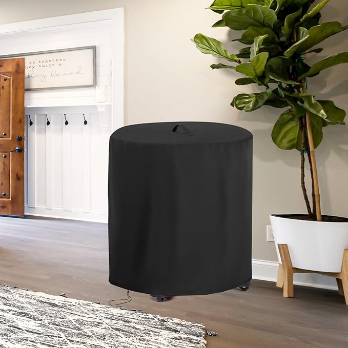 Kingling Cover for Shop Vac, Wet and Dry Shop Vacuum Cleaners Dust Cover Protection for 6 Gallon Shop Wet Dry Vacuums Black - 16''D x 20.8''H