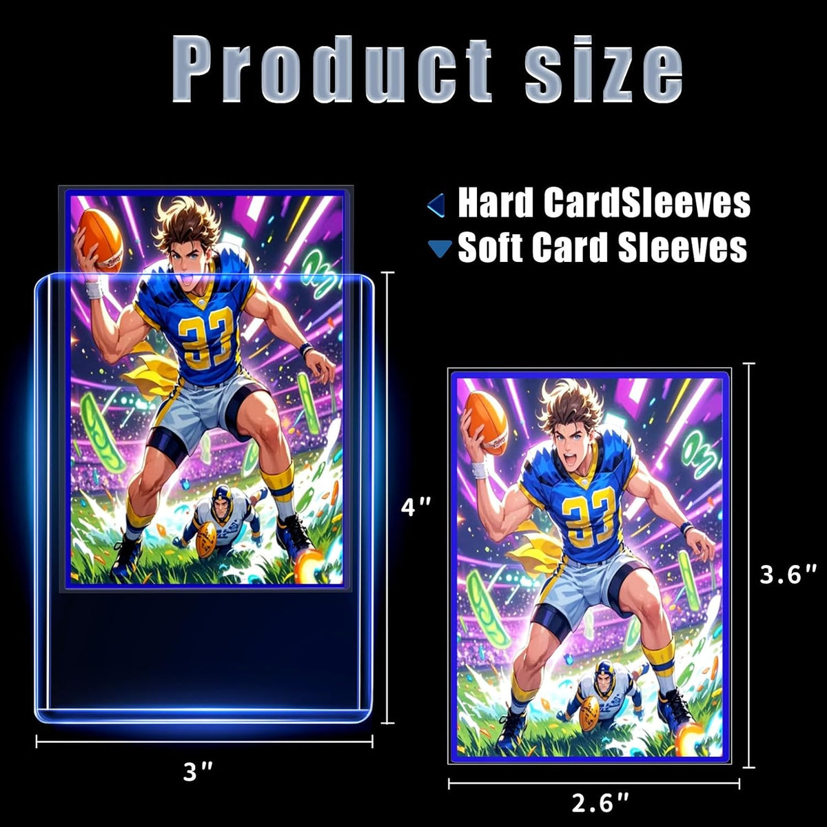 Skiennix 2000 Card Sleeves - Premium Hard Plastic Toploaders & Soft Sleeves for Trading Cards | 3" x 4" Size