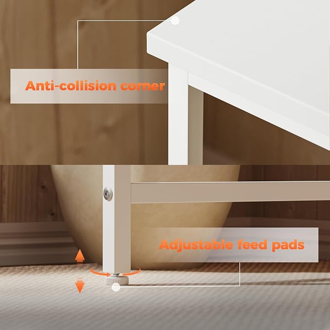 Mericonia 32x16 Inch Computer Desk, 0.6" Thick Small Office Table | Modern Simple Style, Small Study & Writing Table for Home Bedroom Work, White