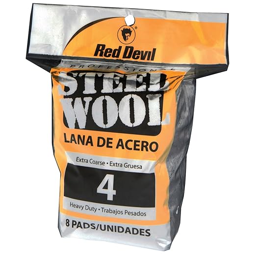 Red Devil 0327 Steel Wool, 4 Extra Coarse (Pack of 8)