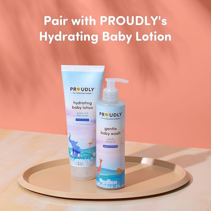 PROUDLY Gentle Baby Wash by Gabrielle Union & Dwyane Wade, for Black & Brown Babies & Dry, Sensitive Skin, Tear-Free, pH Balance, Lavender Chamomile, 3-Pack (9 oz each)