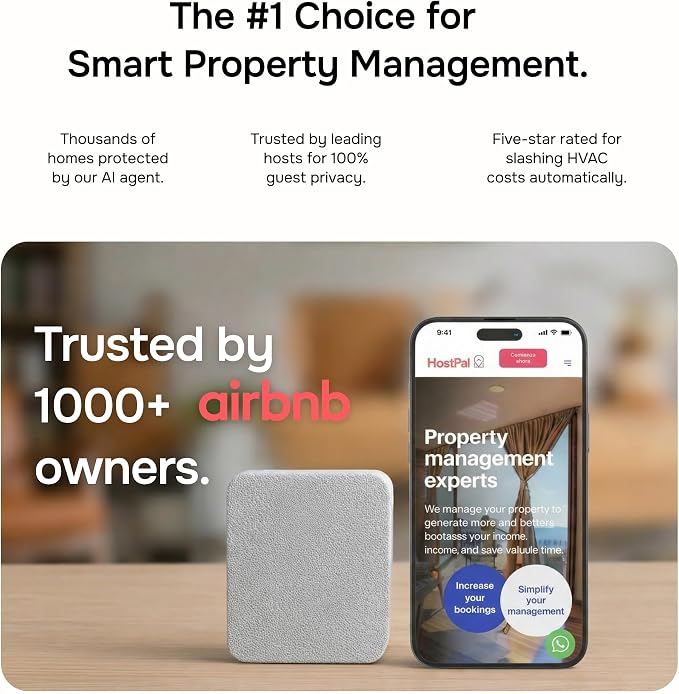 Layla Noise & Security Monitoring Device for Airbnb, Rental, Office & Home | Noise, Humidity & Occupancy Sensor, Intruder Detection, Guest Counting | Radar-Based Motion Detection | Privacy-Safe