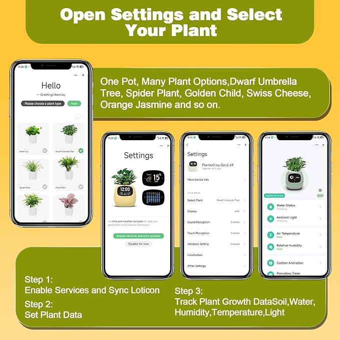 Smart Plant Pot with Visual Display – Soil Moisture, Water Level, Light & Battery Monitor, 80ml Self-Watering Reservoir, Supports 50+ Plants, Pomodoro Timer, Clock & Calendar (Blush)