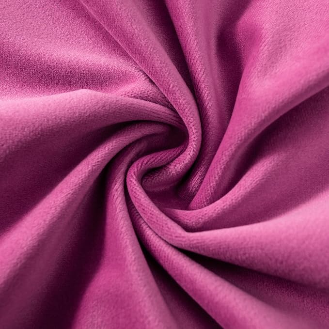 22x22 Decorative Velvet Throw Pillow Covers Set of 2 for Couch,Rose Red | Soft Cushion Cases with Invisible Zipper for Modern Sofa Bed Living Room Bedroom Home Decor