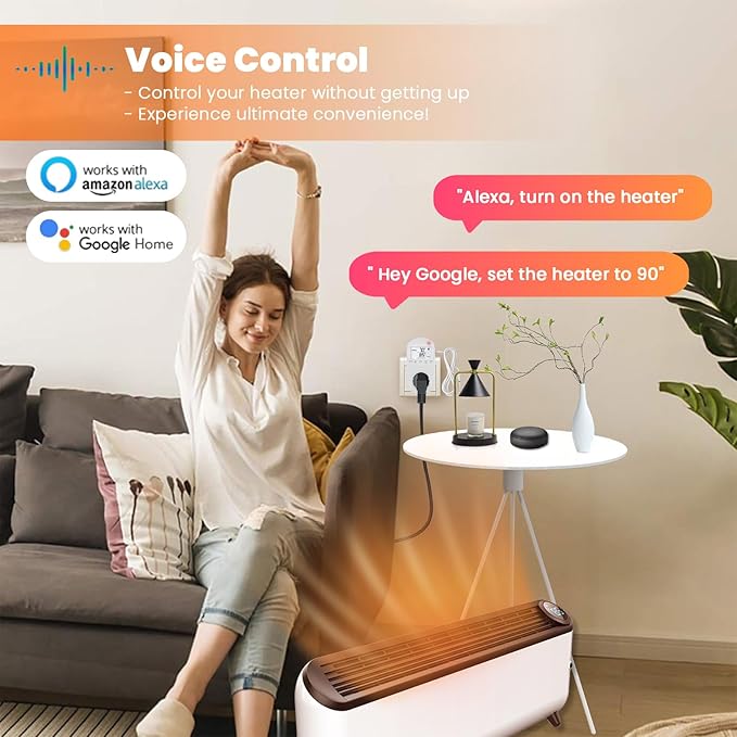 New Generation! Briidea Smart WiFi Temperature Control Outlet Compatible with Alexa Google Assistant, Perfect for Households Greenhouses Reptile Enclosures Incubators, 110V/16A
